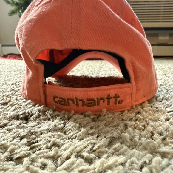 Carhartt Hat Cap Men's Women’s Canvas Baseball Workwear Salmon Adjustable Unisex - Picture 4 of 5